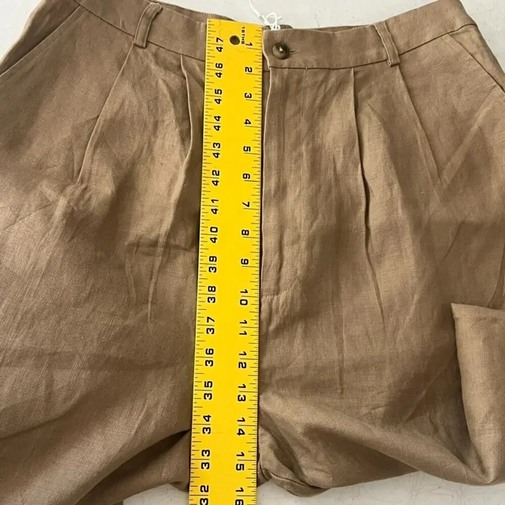 NWT Reformation Women's Dress Pants Size 10 Khaki Vesta Pant Straight Leg